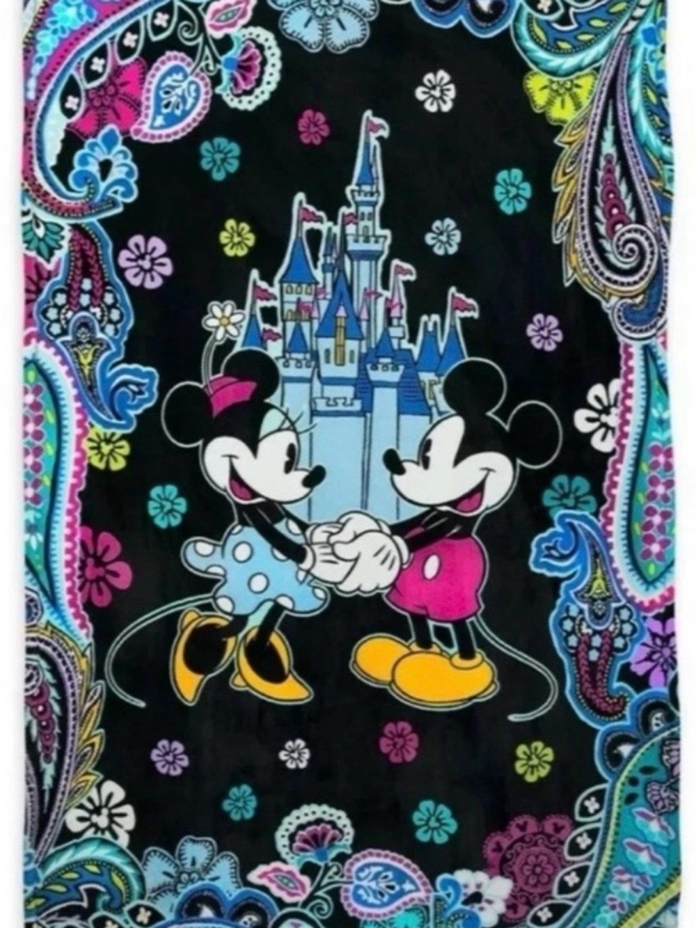 Disney Vera Bradley Mickey’s Paisley Celebration Throw Blanket